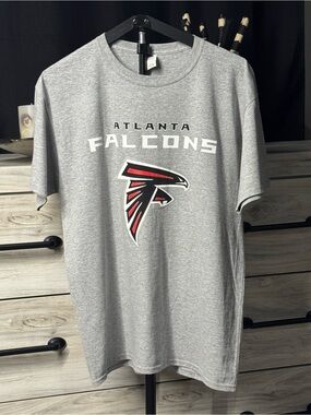 Atlanta Falcons Men's Grey Graphic Team T-Shirt Sz L